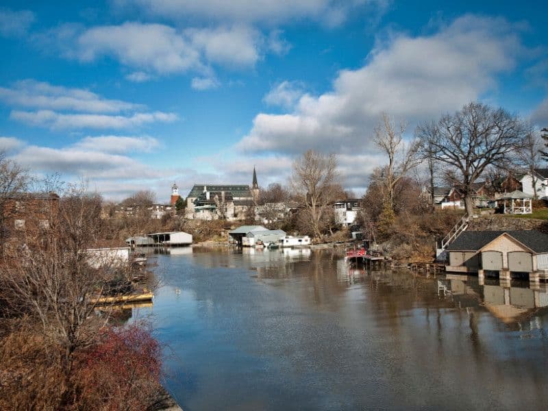 An aerial view of Clarkson in Mississauga.