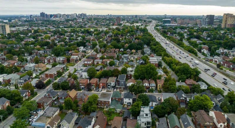 An aerial view of Old Milton.