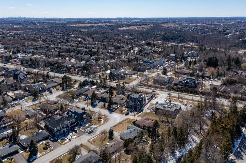 An aerial view of Erindale in Mississauga.