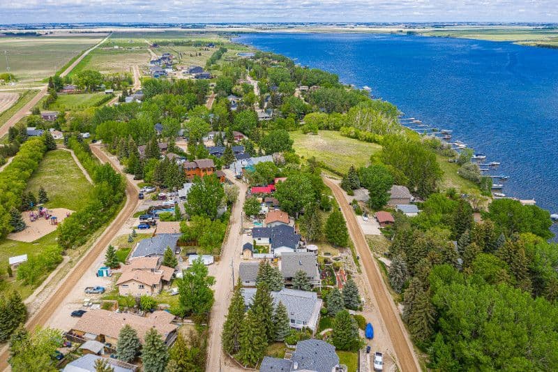 An aerial view of Lakeview along the Mississauga waterfront.